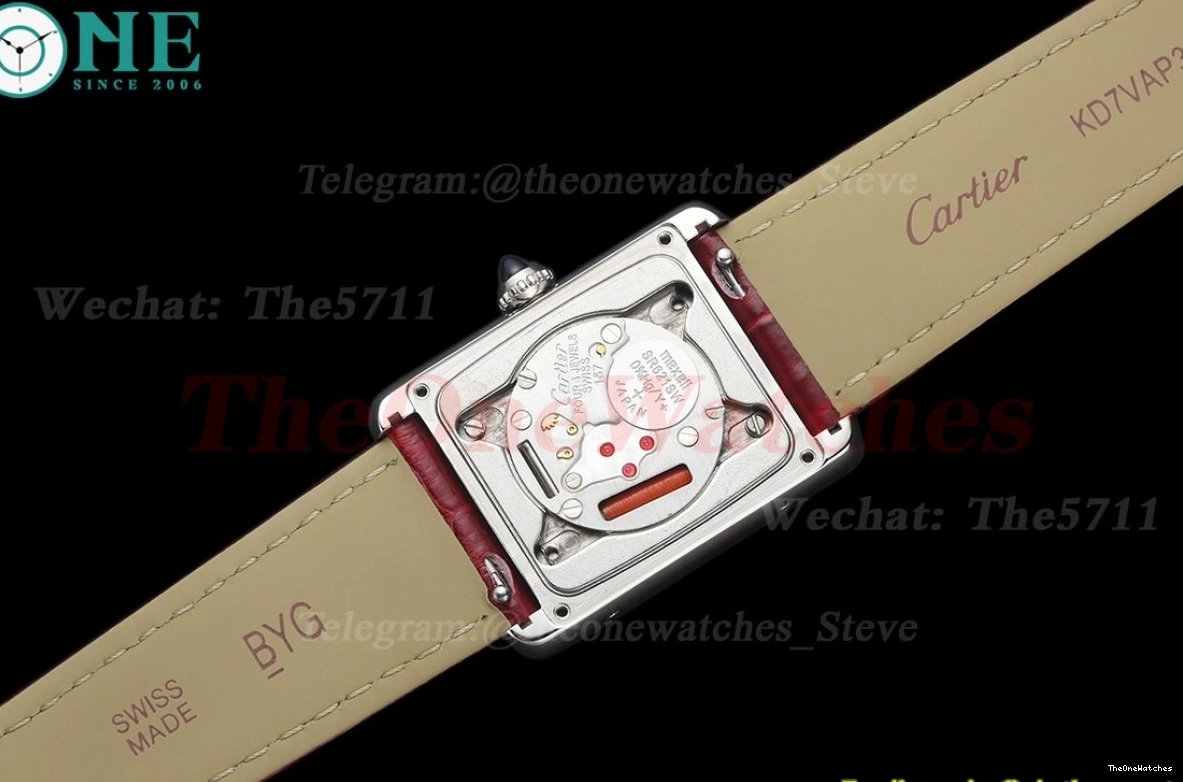SS DRF Alligator LE Tank Leather 25.5mm Quartz Dial Red Must 0523